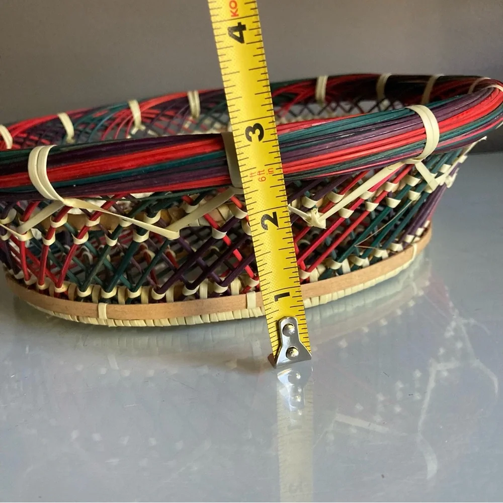 Vintage red basket natural