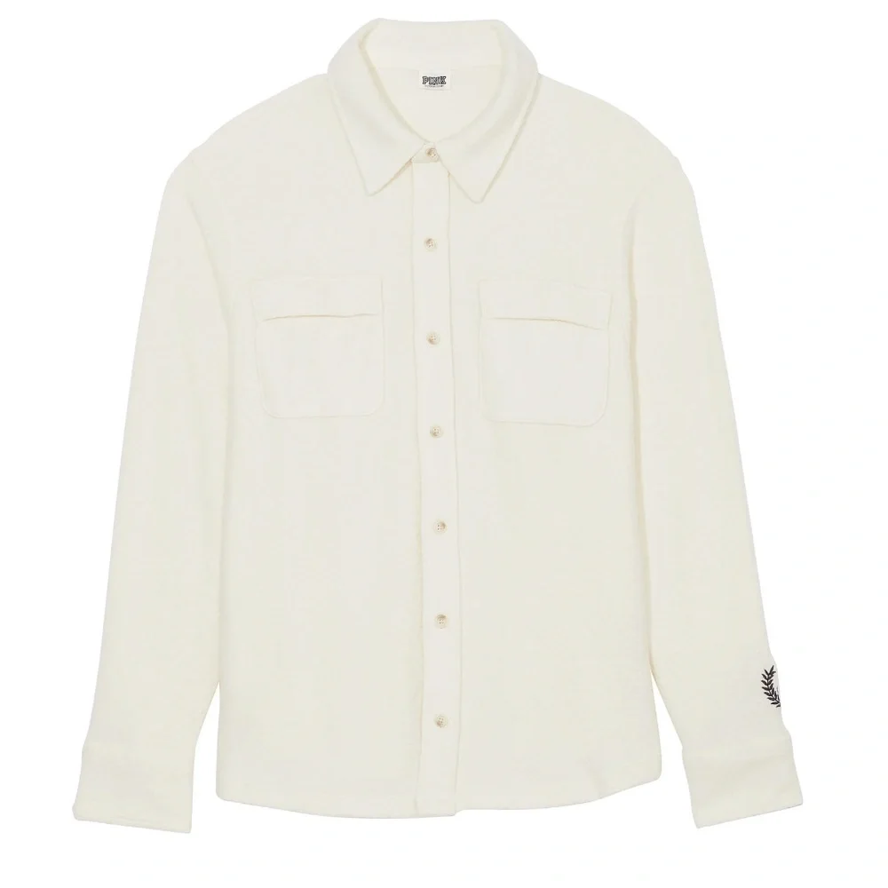 NWT Victoria's Secret Reverse Fleece Shacket Shirt Women's Size: XL
