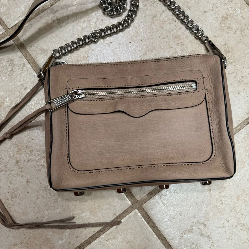 Rebecca Minkoff tan nubuck crossbody bag