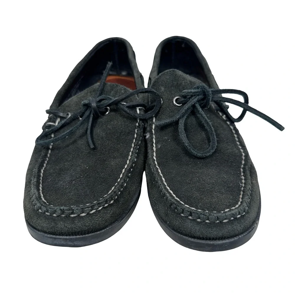 Rancourt & Co GH Powell Mens 10 D Blue Suede Boat Shoes Made in Maine USA 16401