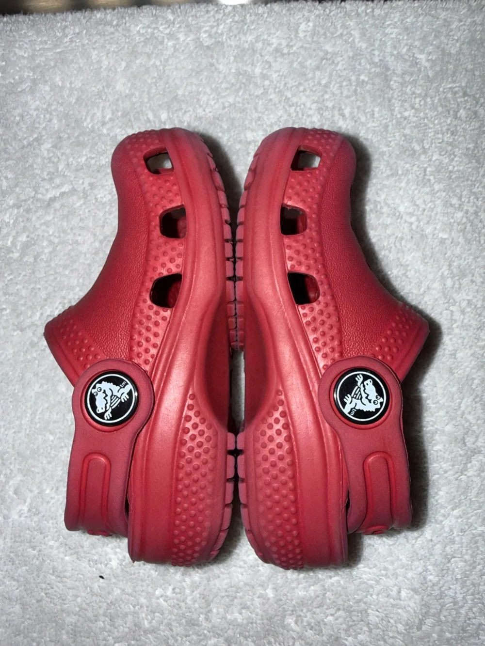 CROCS Classic Kids Red Clog with Heel Strap Boys Size 5
