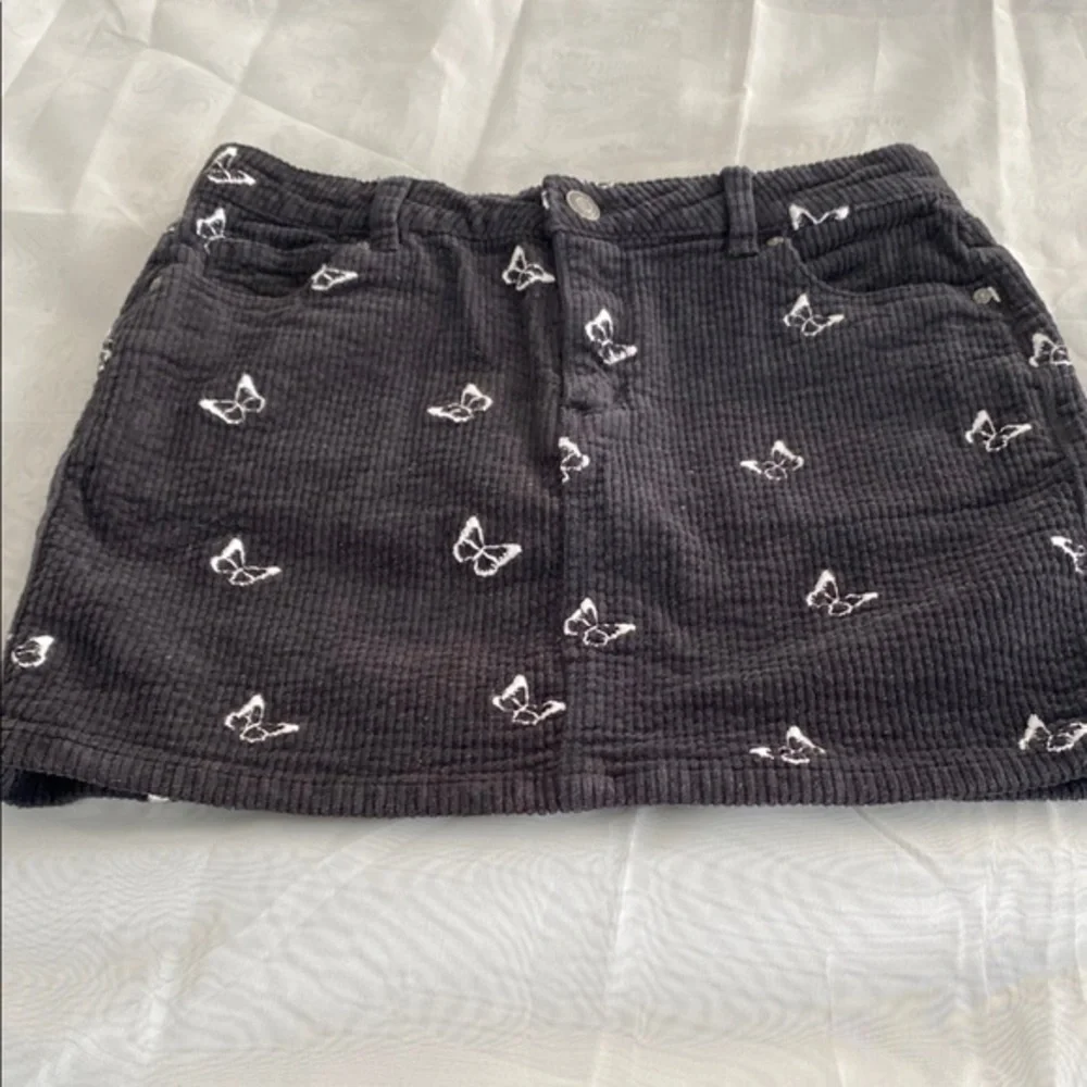 RSQ Gray A-Line Mini Skirt Crduroy Casual