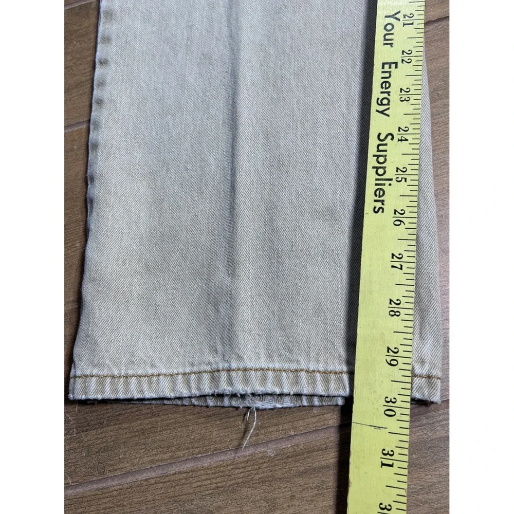 Levi's 505 Regular Fit Jeans Mens 36x30 Khaki Tan Wash Straight Leg vintage Y2K
