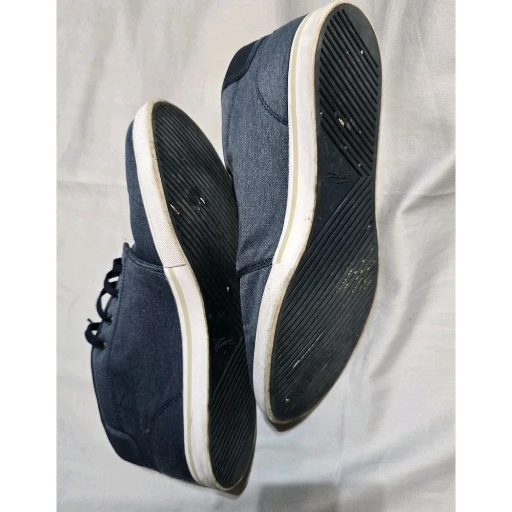 Lacoste Ampthill CS Mid Blue Chukka Sneakers Men's Size 12