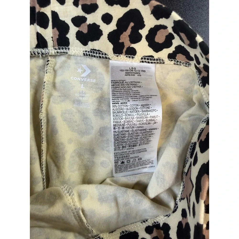 Converse girls leopard