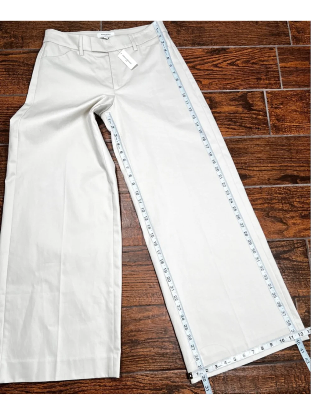 NWT Banana Republic Womans Pants Wide Leg Pants Size 4 Beige Cream