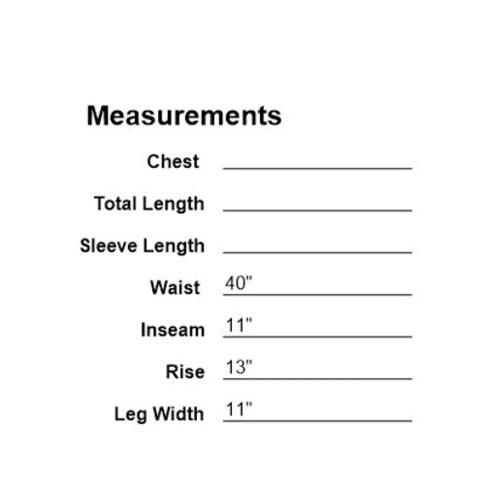 Tommy Bahama measurements waist