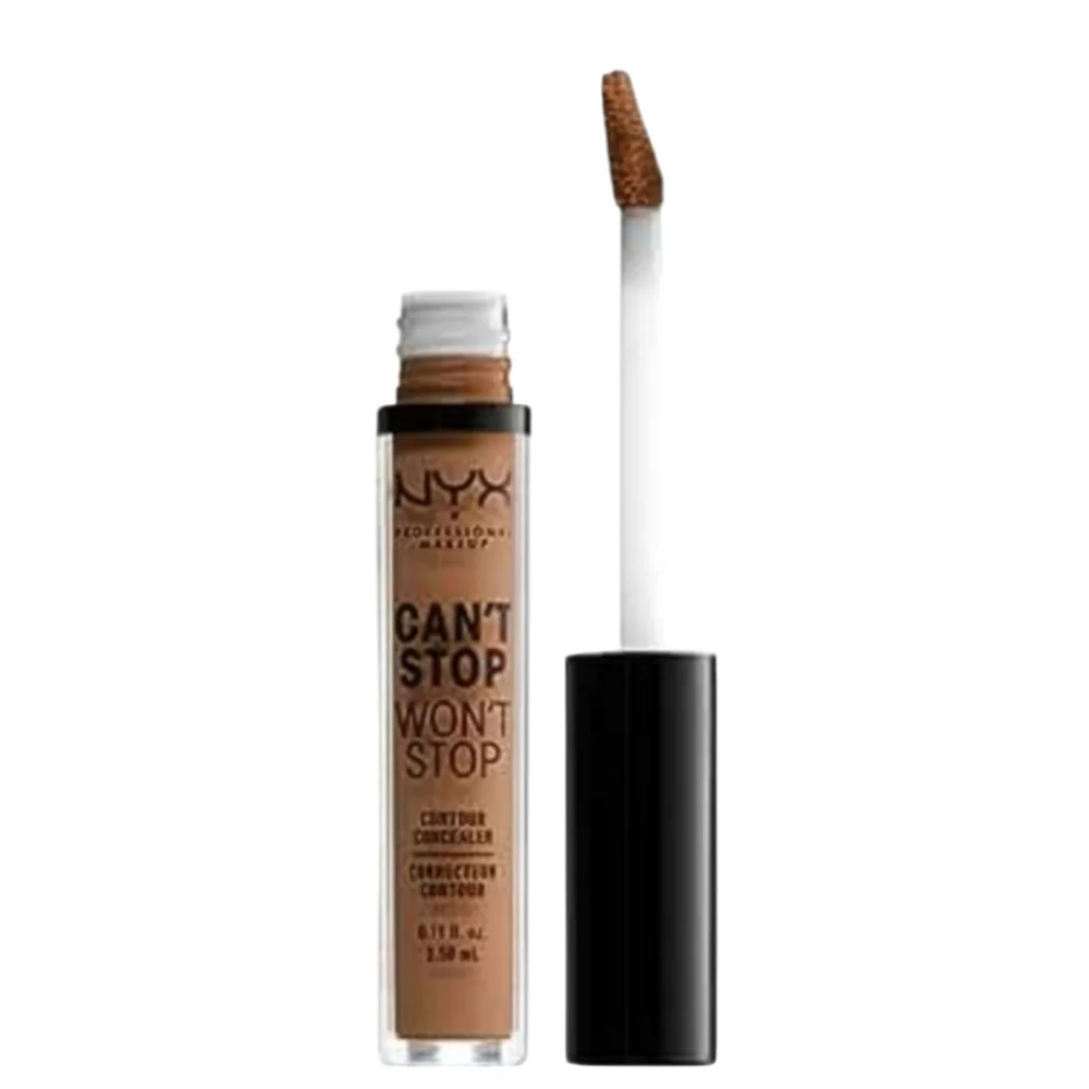3 x NYX Can't Stop Won't Stop Concealer, 24h Full Coverage Matte Mahogany