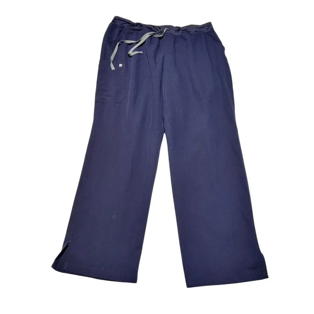 Figs Mens 3XLT Blue Straight Leg Technical Collection Pockets Pants FLAW‎