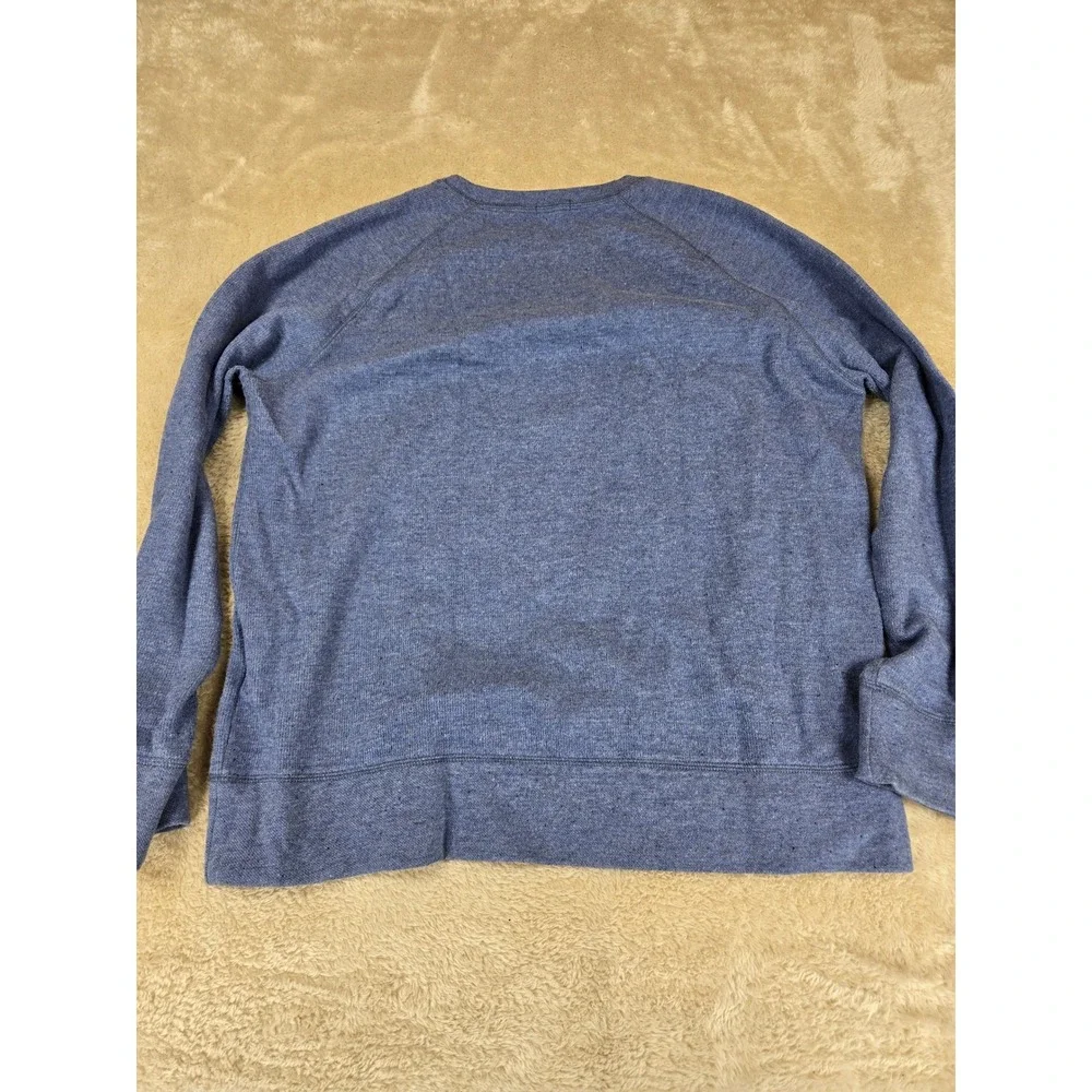 Banana Republic Mens Heathered Blue‎ Crew Neck Raglan Sleeve Sweatshirt XL