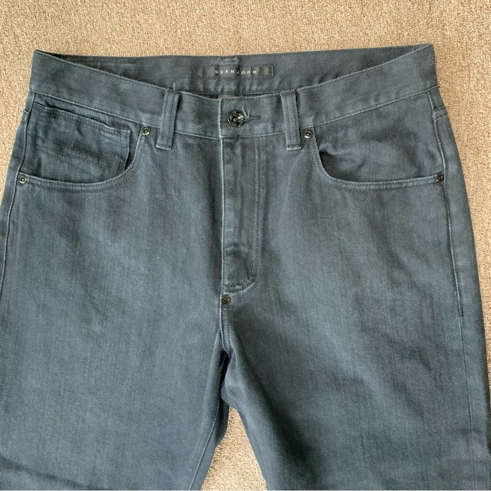 Sean John Mens Jeans Hamilton Size 36*25 Inseam‎ Black Wide Leg Relaxed