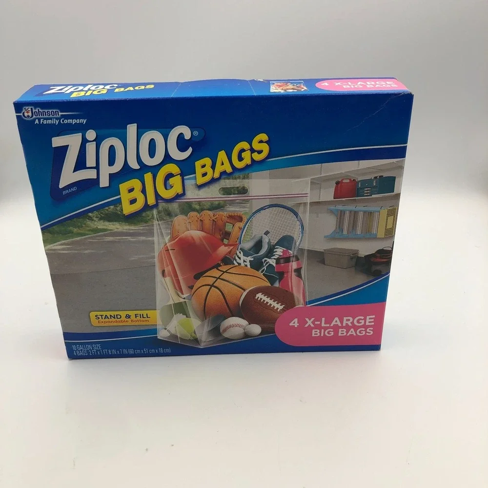 Ziploc Big Bag 4 Count XL 10 Gallon 2'x20