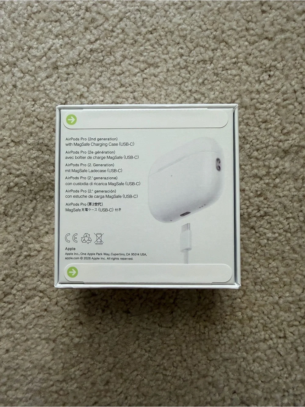 Apple AirPods Pro 2nd Generation Wireless Bluetooth Ear Buds USB-C Charging