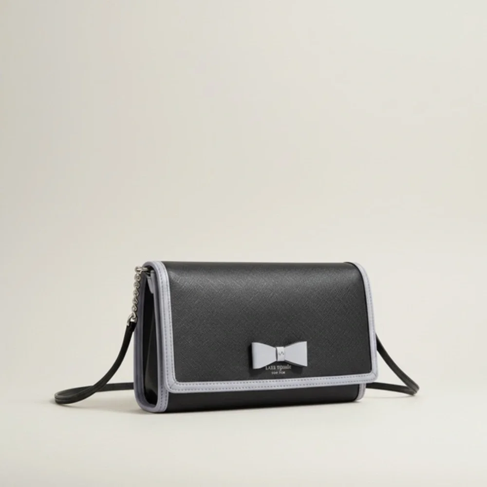 Kate Spade Bow Crossbody Navy Blue Saffiano Leather NWOT Dust Bag