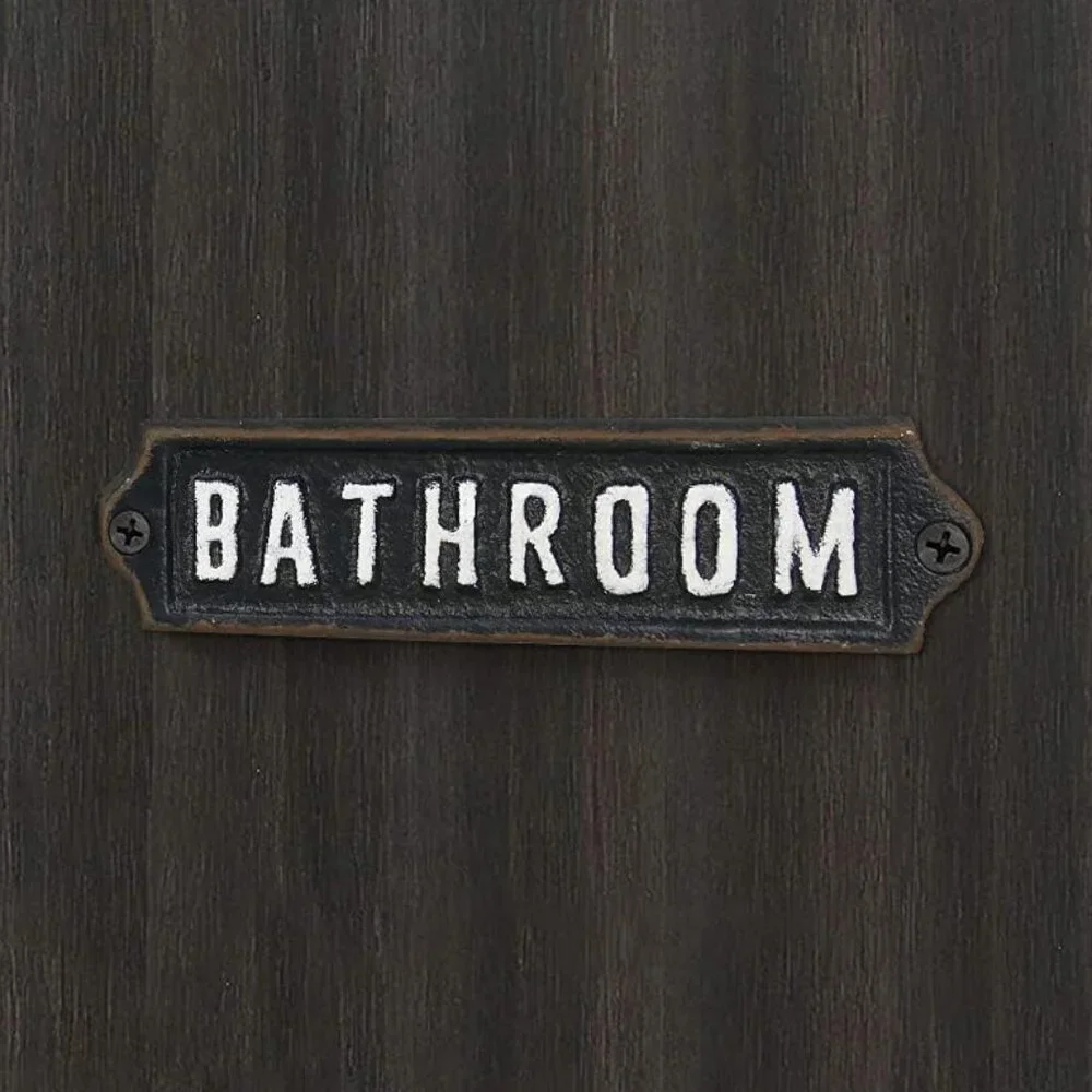 Bathroom Signs Decorative Cast Iron Retro Metal Door Plaque Women‎ Men