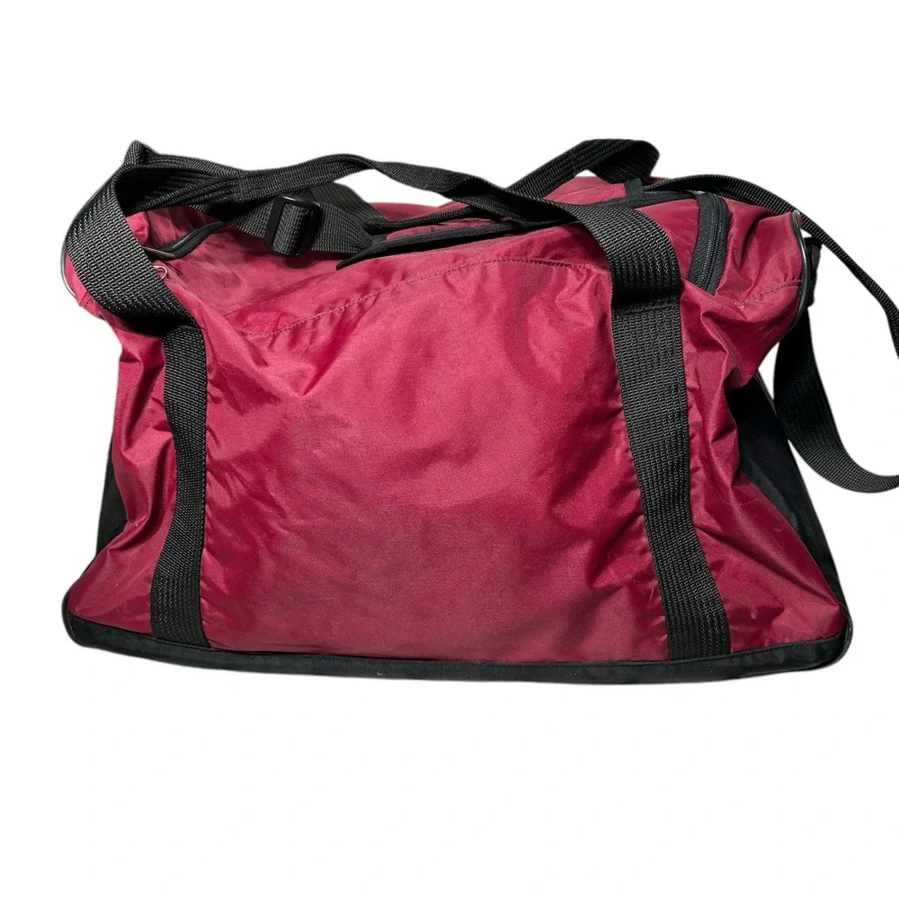 Nike Gym Duffel Bag Vintage 90s Y2K Red Black Travel Large 21