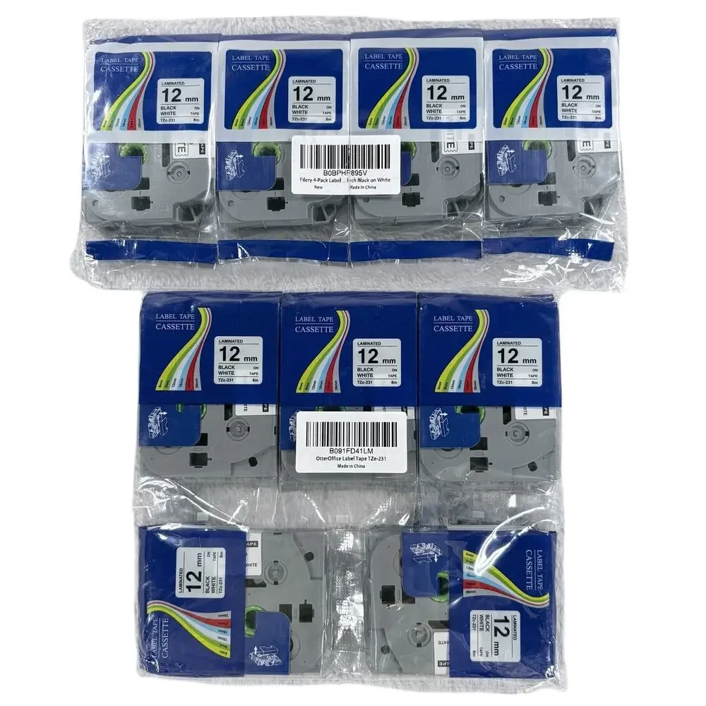 NEW‎ SEALED 9 TZc-231 Compatible Label tape Replacement for Brothers TZe-231