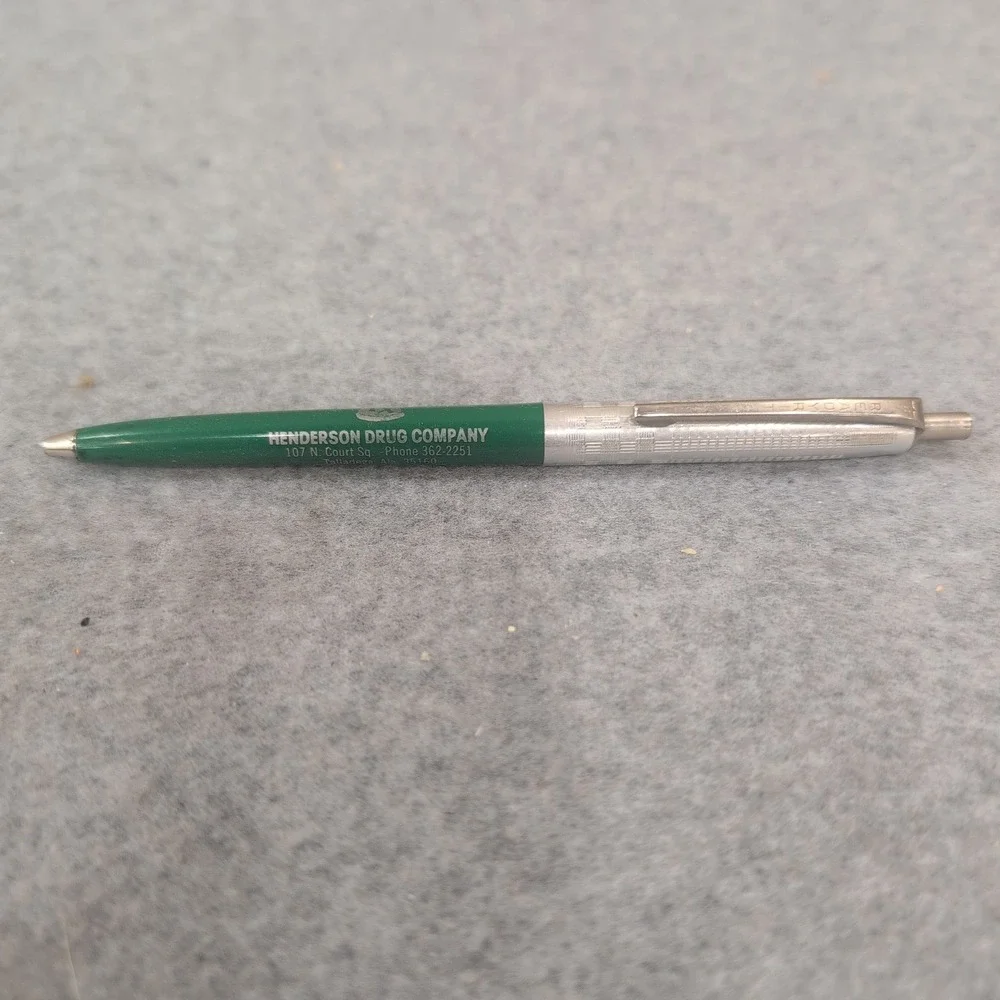 Vintage Henderson‎ Drug Company Readyriter Pen Pharmacy Pharmacist Talladega AL