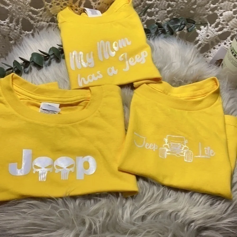 Set of (3) 2T Jeep T-shirts Jeep Life, My Mom has a Jeep & punisher Jeep  (T-12)