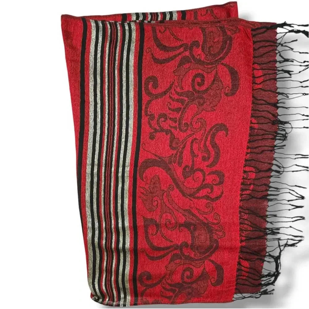 pashmina women red