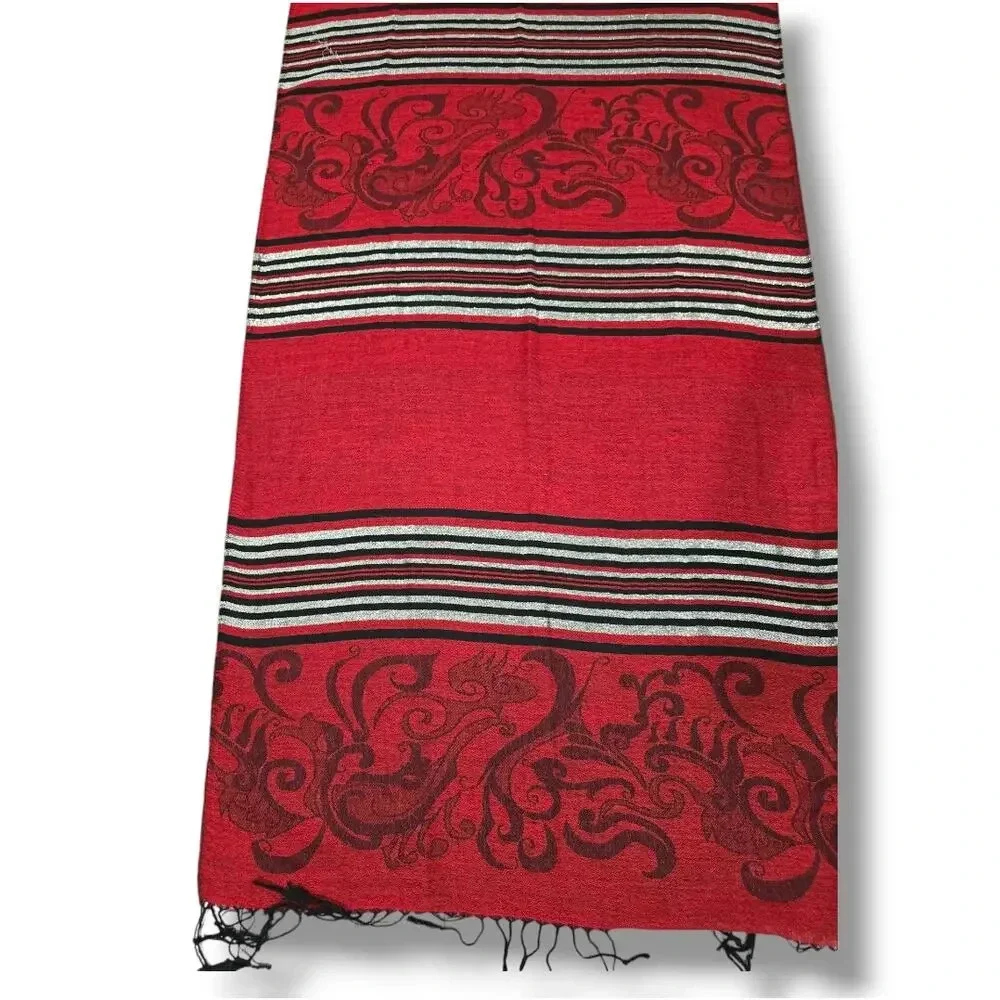 pashmina women red