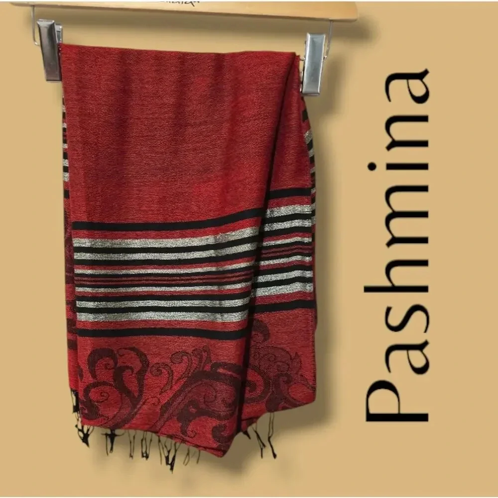 pashmina women red