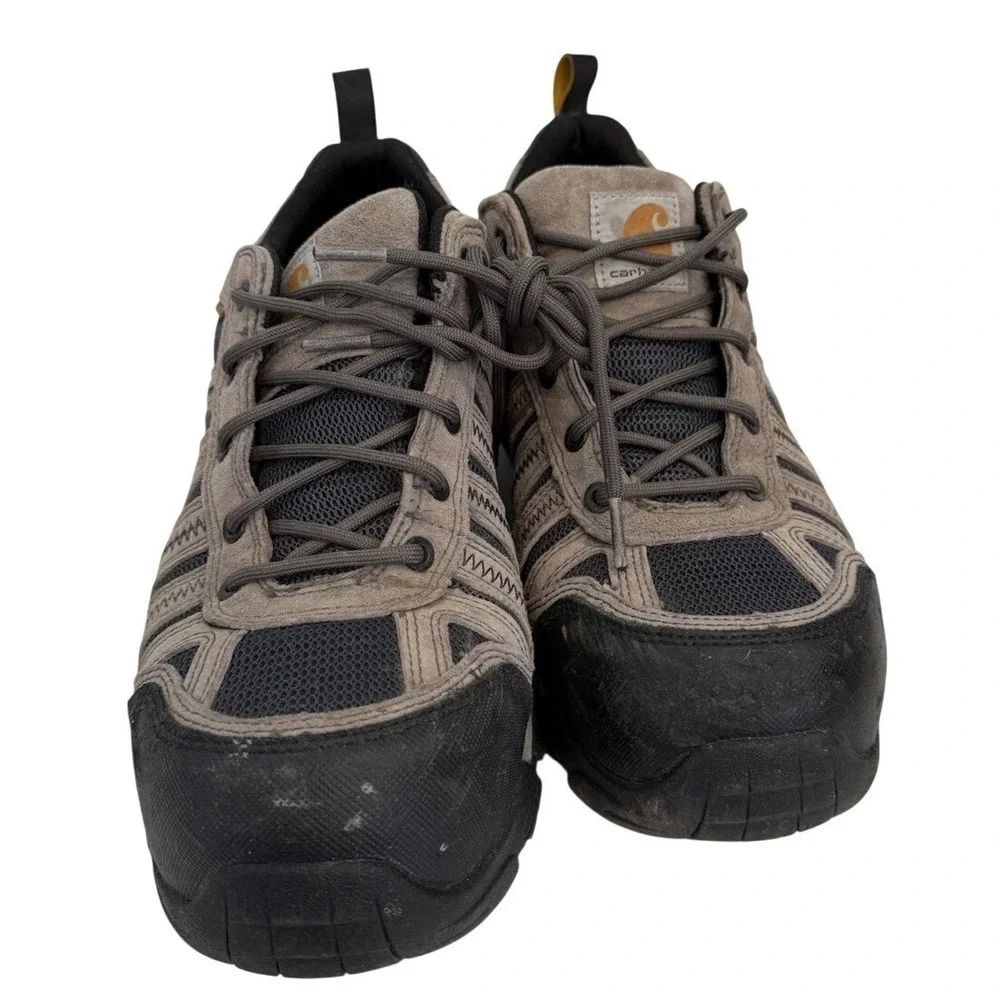 Carhartt Waterproof Mens Work Hiking Boots Brown Suede Mesh Lace Up Size 10
