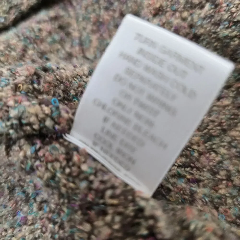 Christopher & Banks Brown Knit Mouline Cropped Sweater Grannycore Cottagecore M
