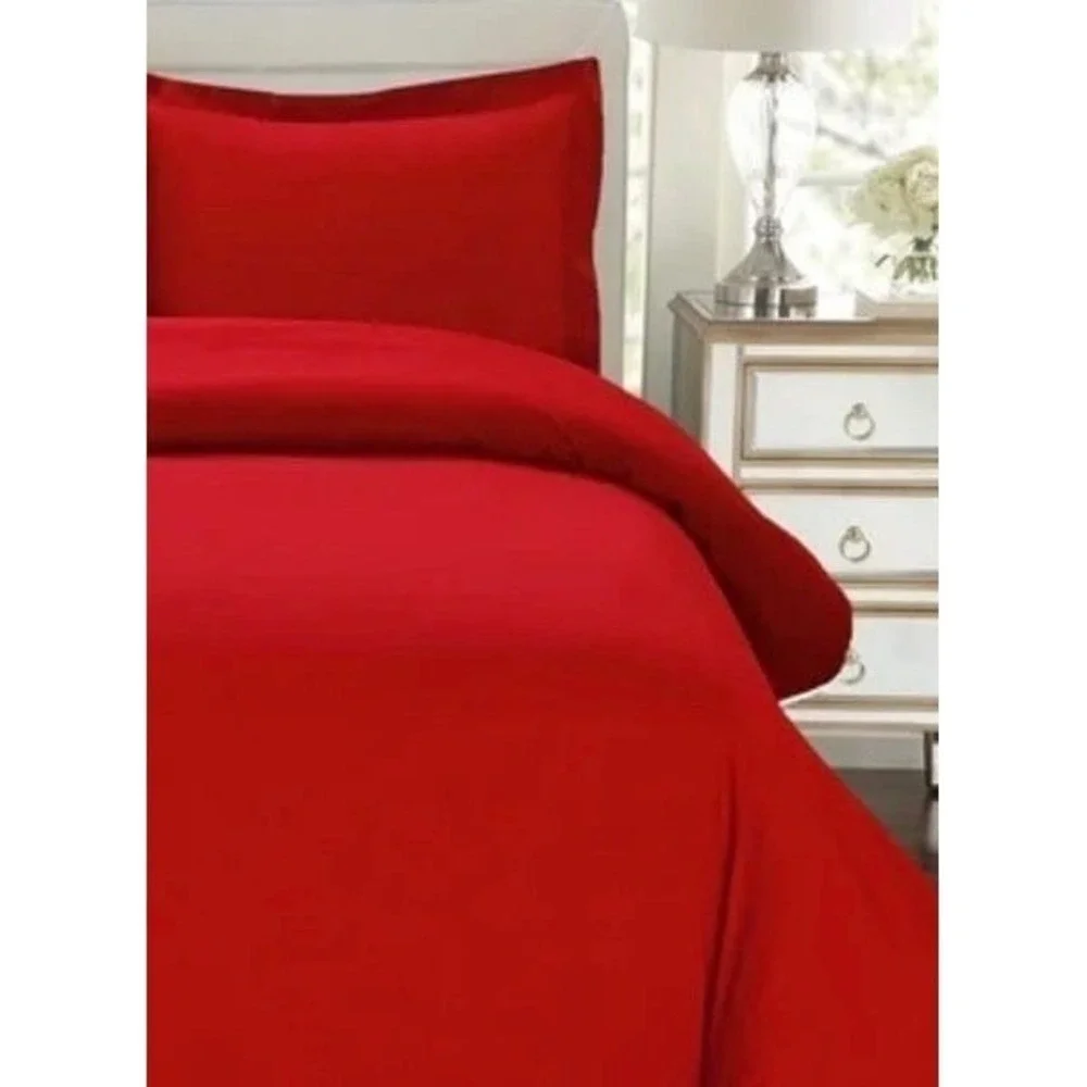 NIB Red Duvet Cover‎ and Sham for Twin Bed
