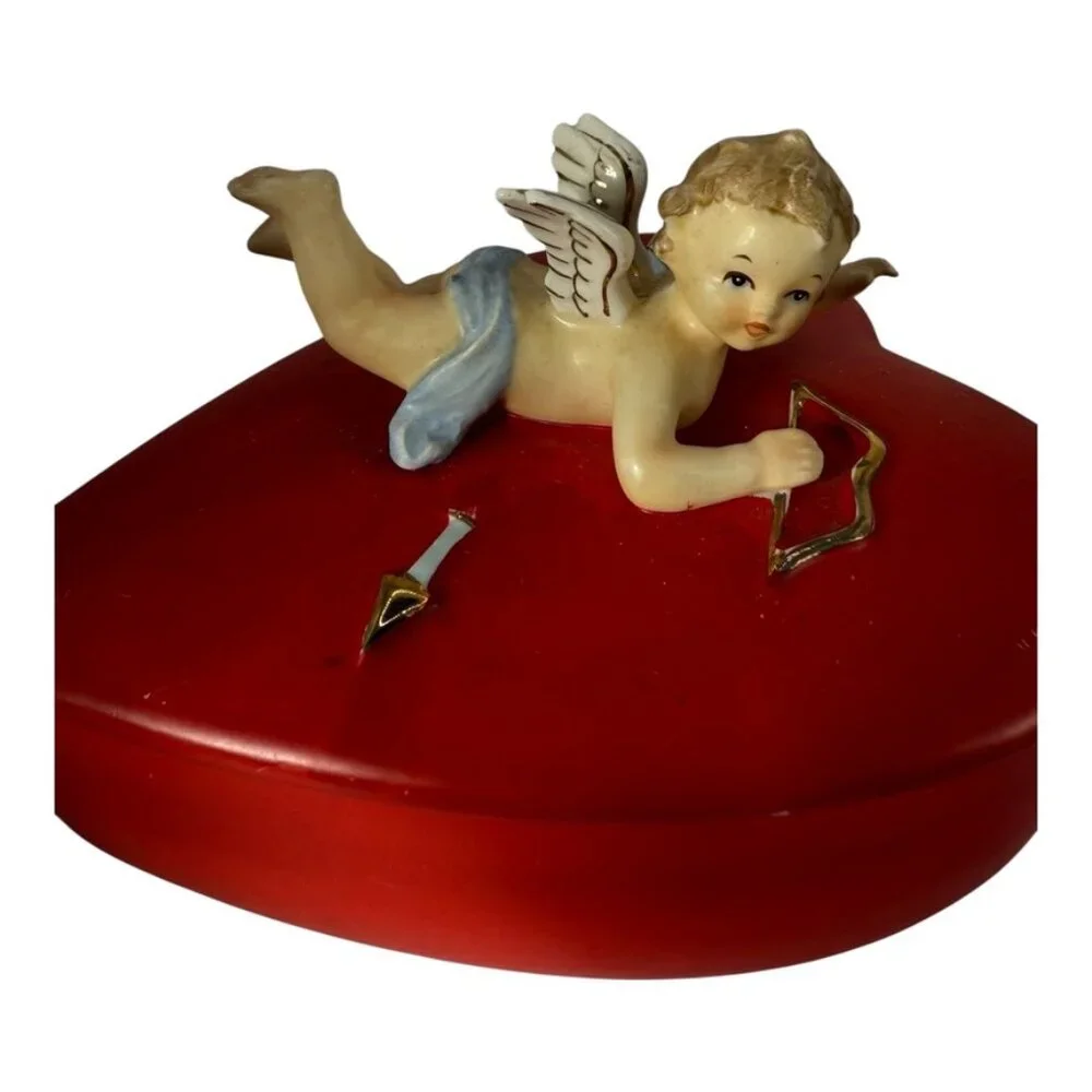 Lefton Cupid Heart Candy Dish‎