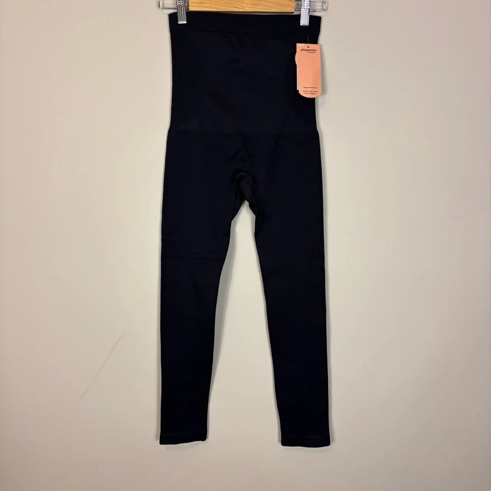 New‎ Shapermint Black High Waisted Shaping Leggings Medium