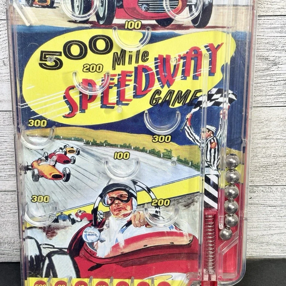 2007 Schylling 500 Mile Speedway Hand Held Pinball Game‎