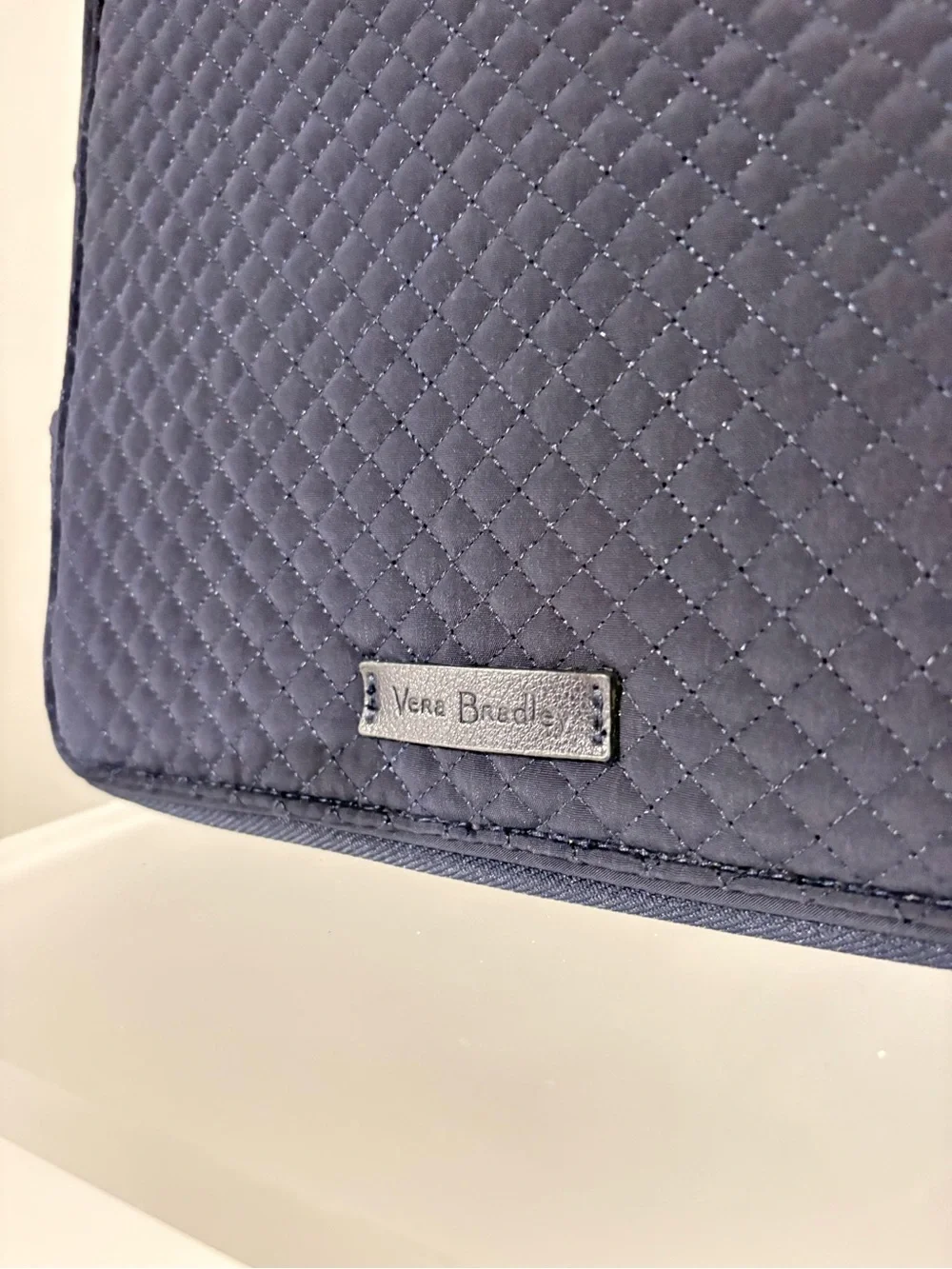 Vera Bradley Navy Quilted Tablet Sleeve with Handle