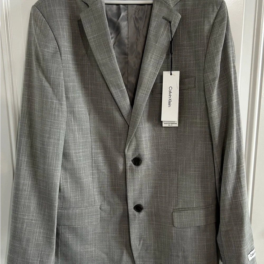 ✨Calvin Klein NWT Grey Blazer Sz 18