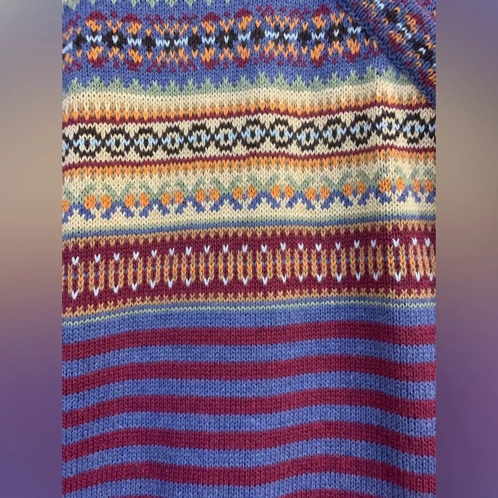 Hanna Andersson Fair Isle Knit Stylish Multicolor Knit Kids Dress size 130
