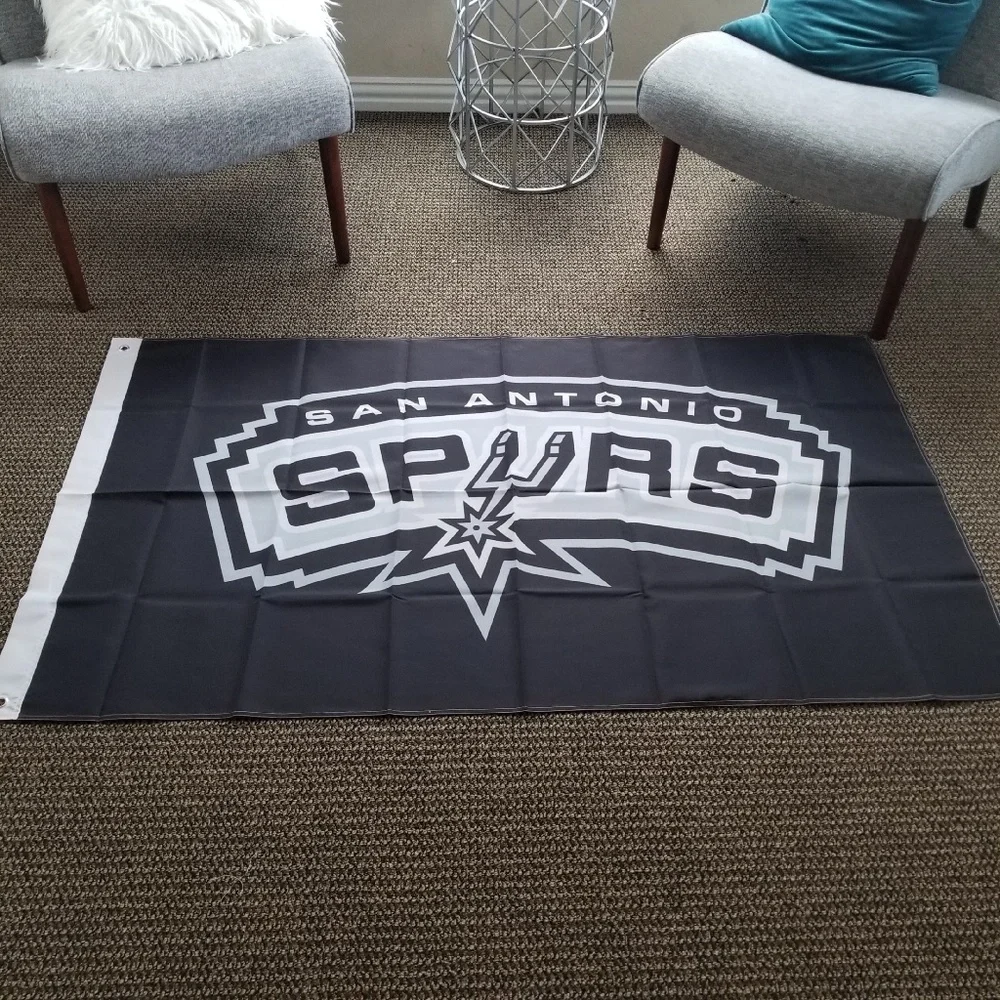 San Antonio Spurs Flag Banner‎ New 3x5 Ft Mancave Tailgate Game Day Office