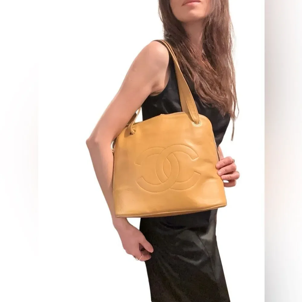 Chanel light brown tote
