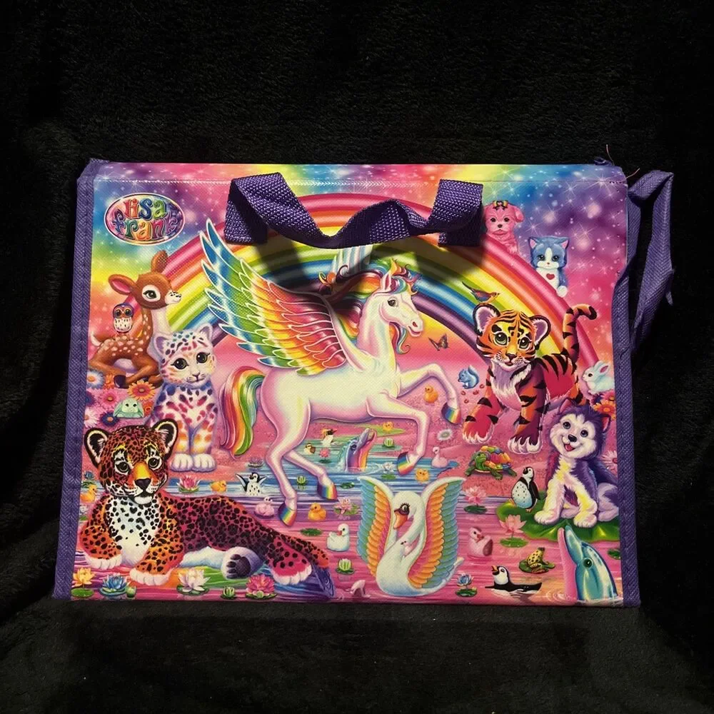 Lisa Frank Unicorn Trifold Portfolio School Binder Folder 10x13.5