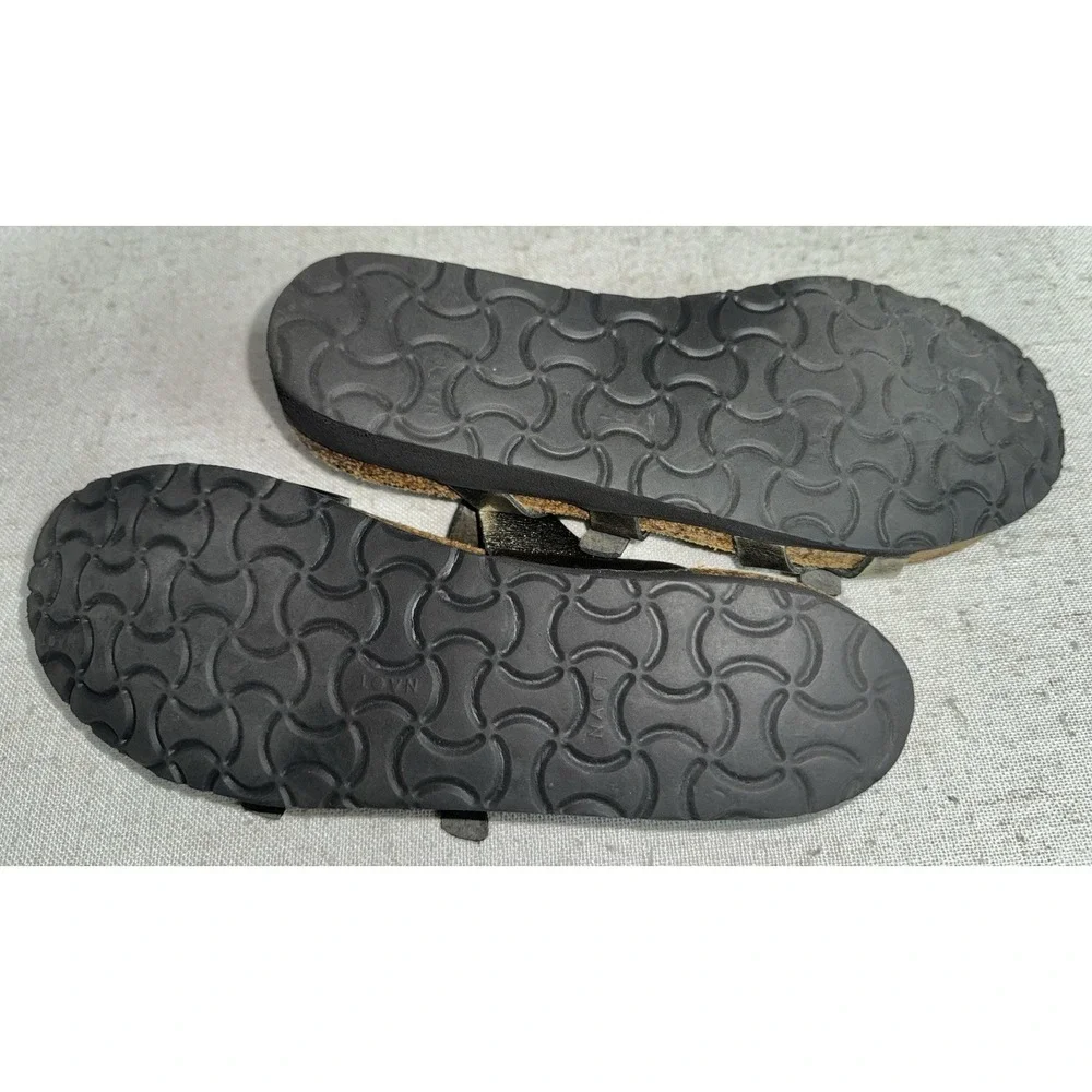 NAOT Metallic Leather‎ Kate Footbed Adjustable Sandals US Women's Sz 10 EU 41
