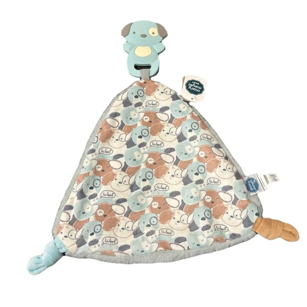 NWT Mary Meyer Puppy Dog Infant Lovey Security Blanket Blue 14