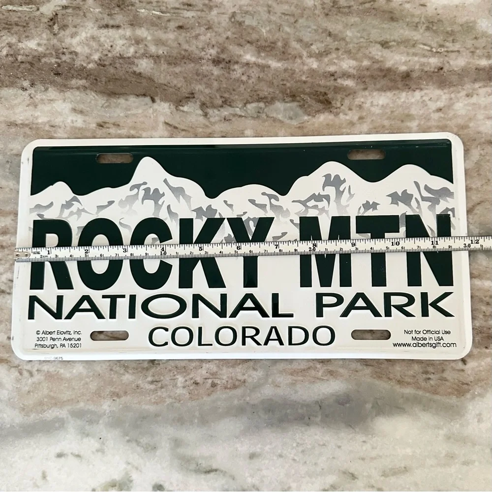 Rocky Mountain National Park Colorado License Plate Souvenir/ Novelty Gift