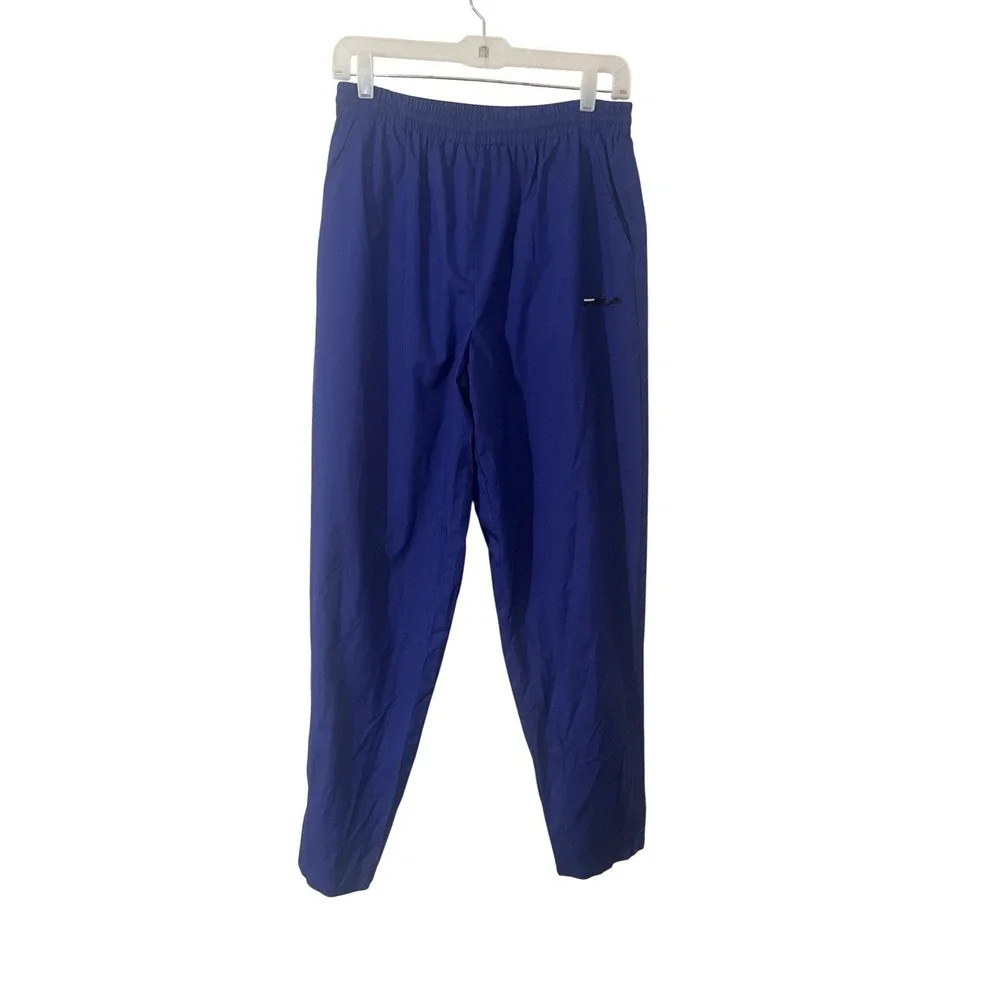 Vintage 90's FILA Baggy Fit Windbreaker Track Sweat Pants Size‎ M Blue Lined