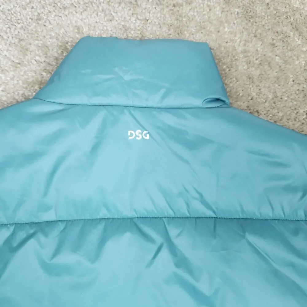 DSG Vest M/L Teal Mens Full Zip Nylon Puffer Sleeveless Jacket Used