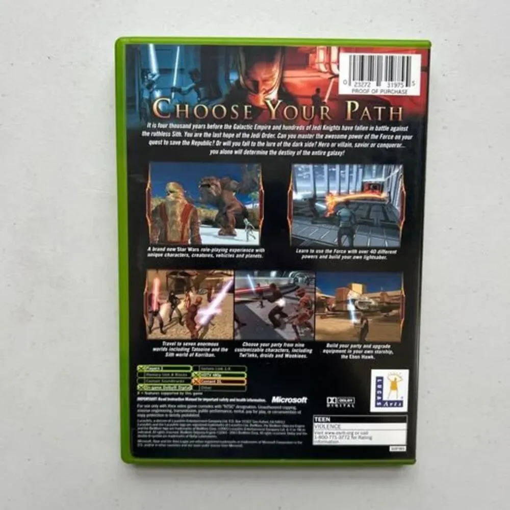 Star Wars Knights of the Old Republic 1 & 2 Xbox CIB Manuals w/Red Cards Tested