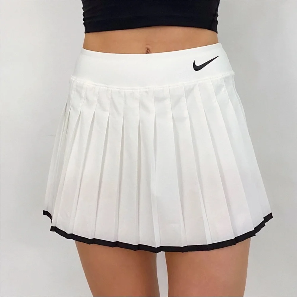 Nike white pleated