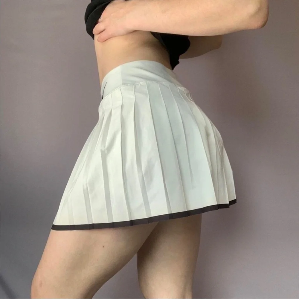 Nike white pleated