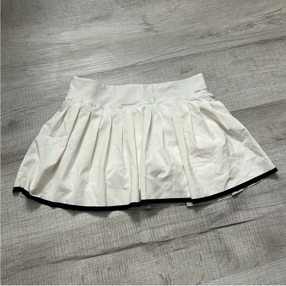 Nike white pleated
