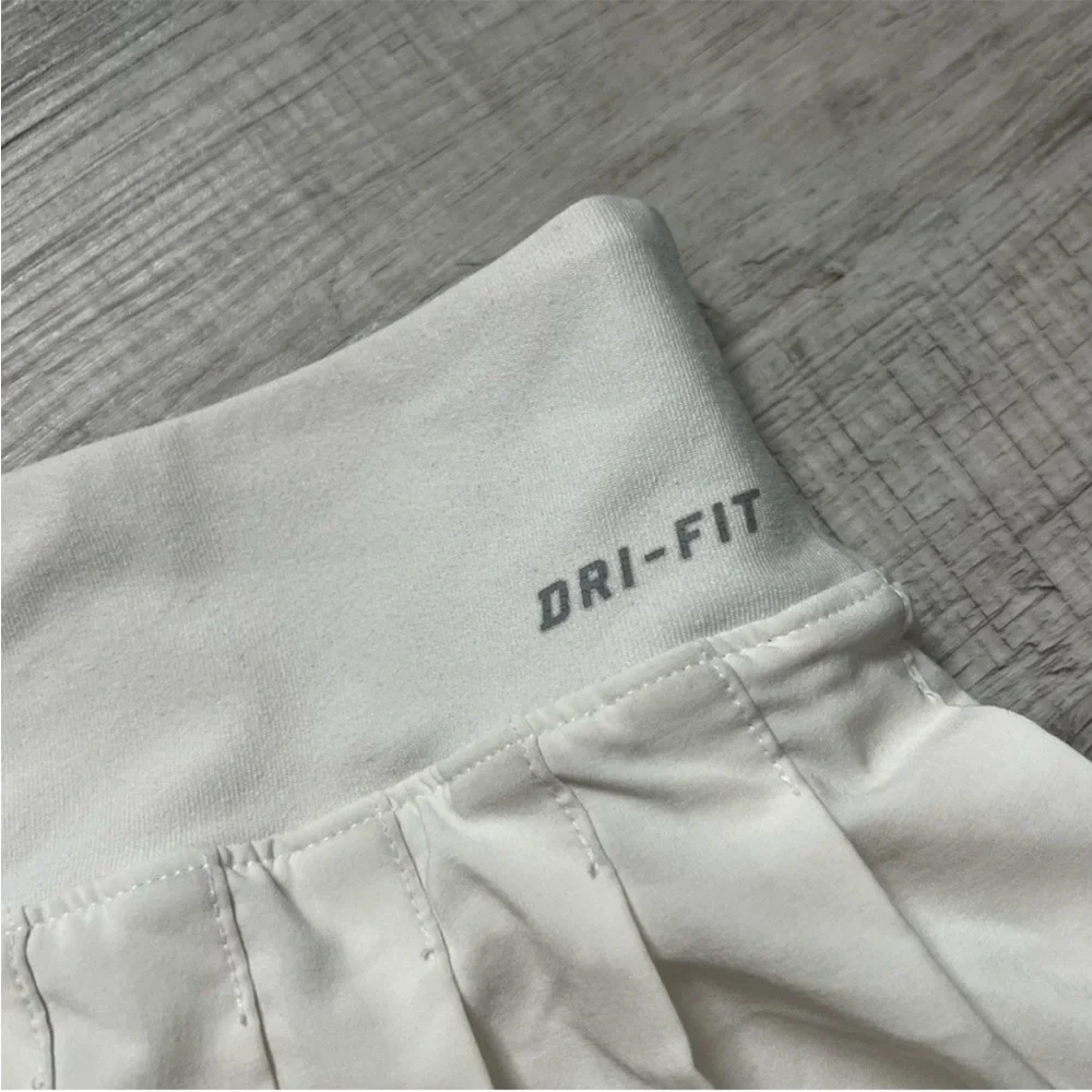 Nike white pleated