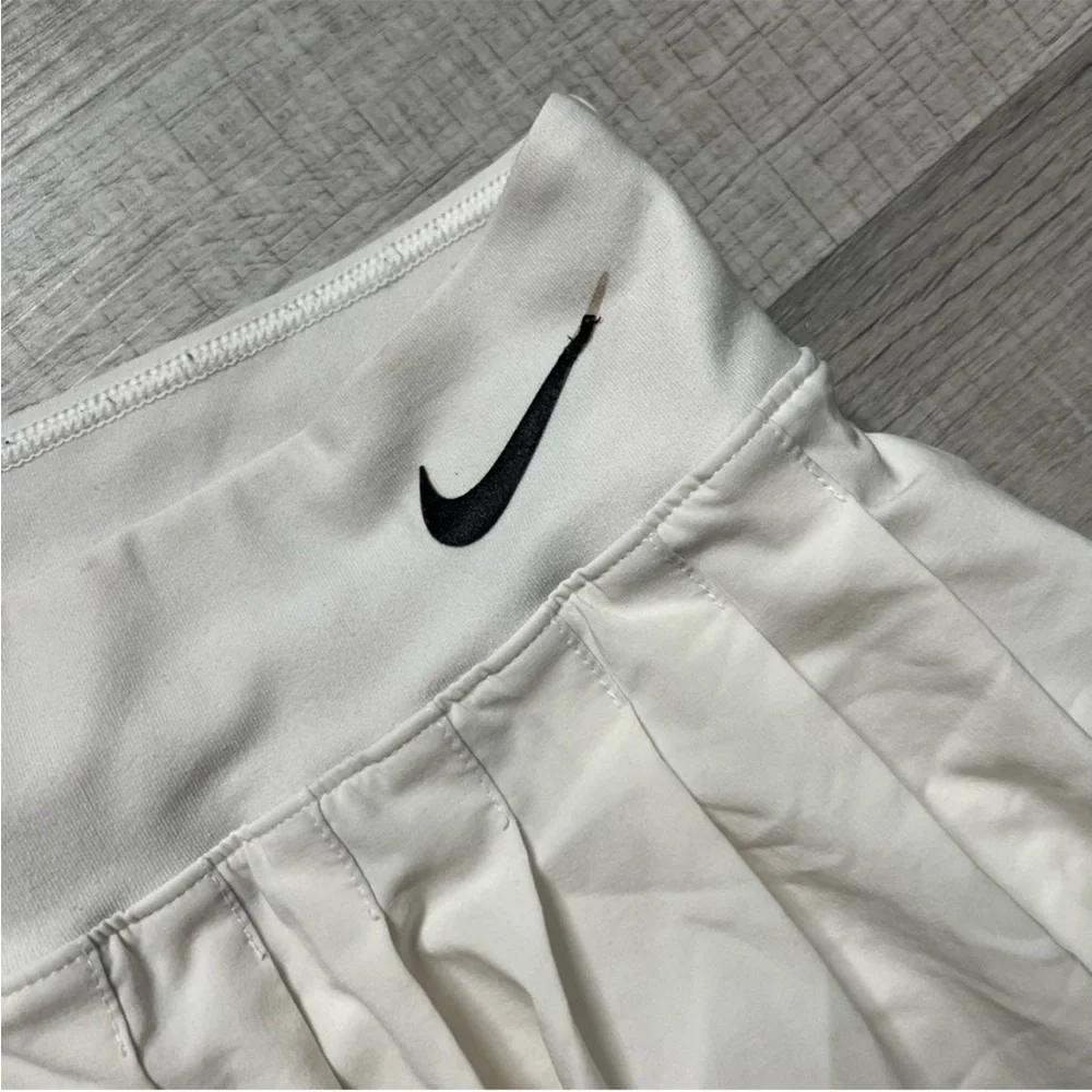 Nike white pleated
