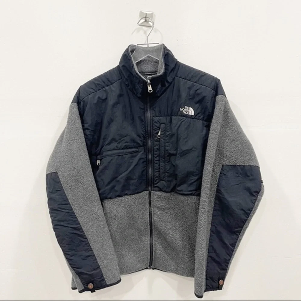 The North Face Vintage Retro Denali Fleece Jacket Grey Black Size Large